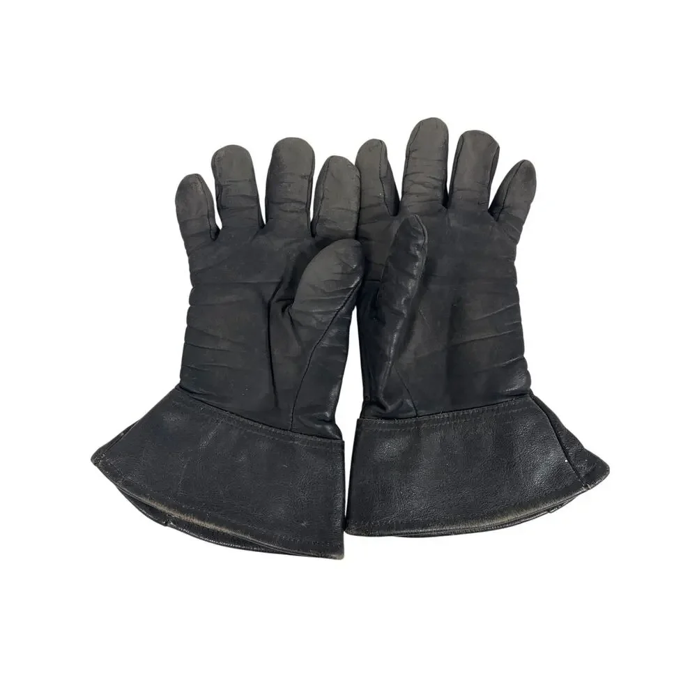 Black Insulated Leather Work Gloves